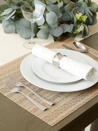 DII® 17" Metallic Gold Basket Weave Placemats, 6ct.
